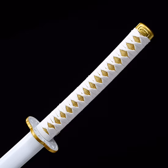 Cosplay arme lame en acier au carbone démon Slayer Anime dessin animé Agatsuma Zenitsu épée 104 cm